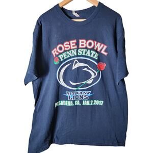 2017 ROSE BOWL + PENN STATE Blue All Players Listed Sequon Barkley T-Shirt SZ XL